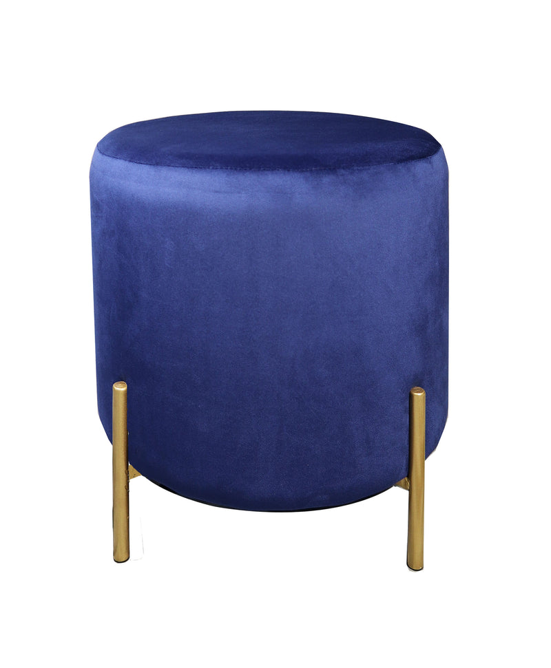 Valentine Ottoman,Foot Stool- Blue Velvet (OT71BL-OTM)