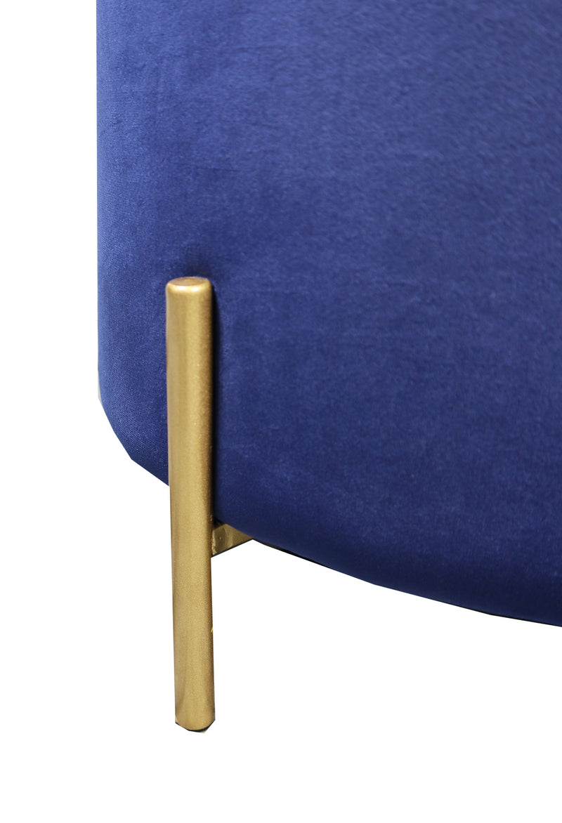 Valentine Ottoman,Foot Stool- Blue Velvet (OT71BL-OTM)