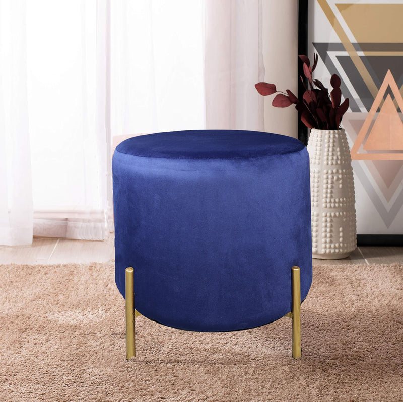 Valentine Ottoman,Foot Stool- Blue Velvet (OT71BL-OTM)